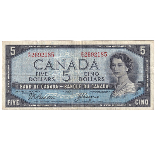 BC-31b 1954 Canada $5 Beattie-Coyne, Devil's Face, F/C, F