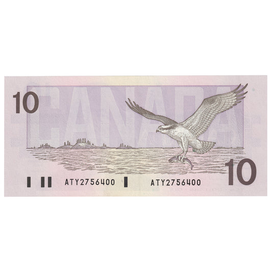 BC-57a 1989 Canada $10 Thiessen-Crow, ATY, AU