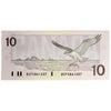 BC-57b 1989 Canada $10 Bonin-Thiessen, BDP, Almost Uncirculated (AU50)