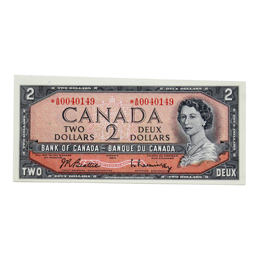 BC-38bA 1954 Canada $2 Beattie-Rasminsky, *A/B, CUNC