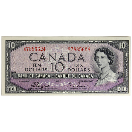 BC-32a 1954 Canada $10 Coyne-Towers, Devil's Face, C/D, VF-EF