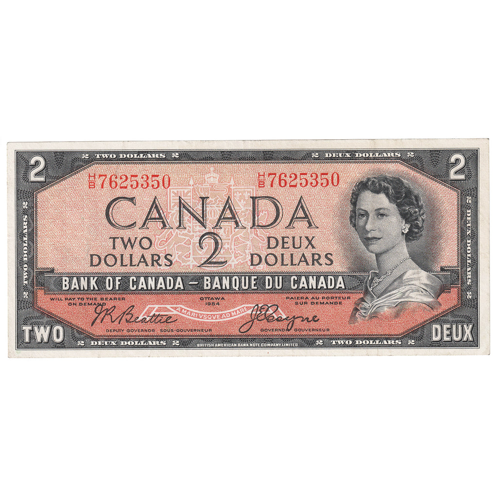 BC-30b 1954 Canada $2 Beattie-Coyne, Devil's Face, H/B, VF-EF (VF30)