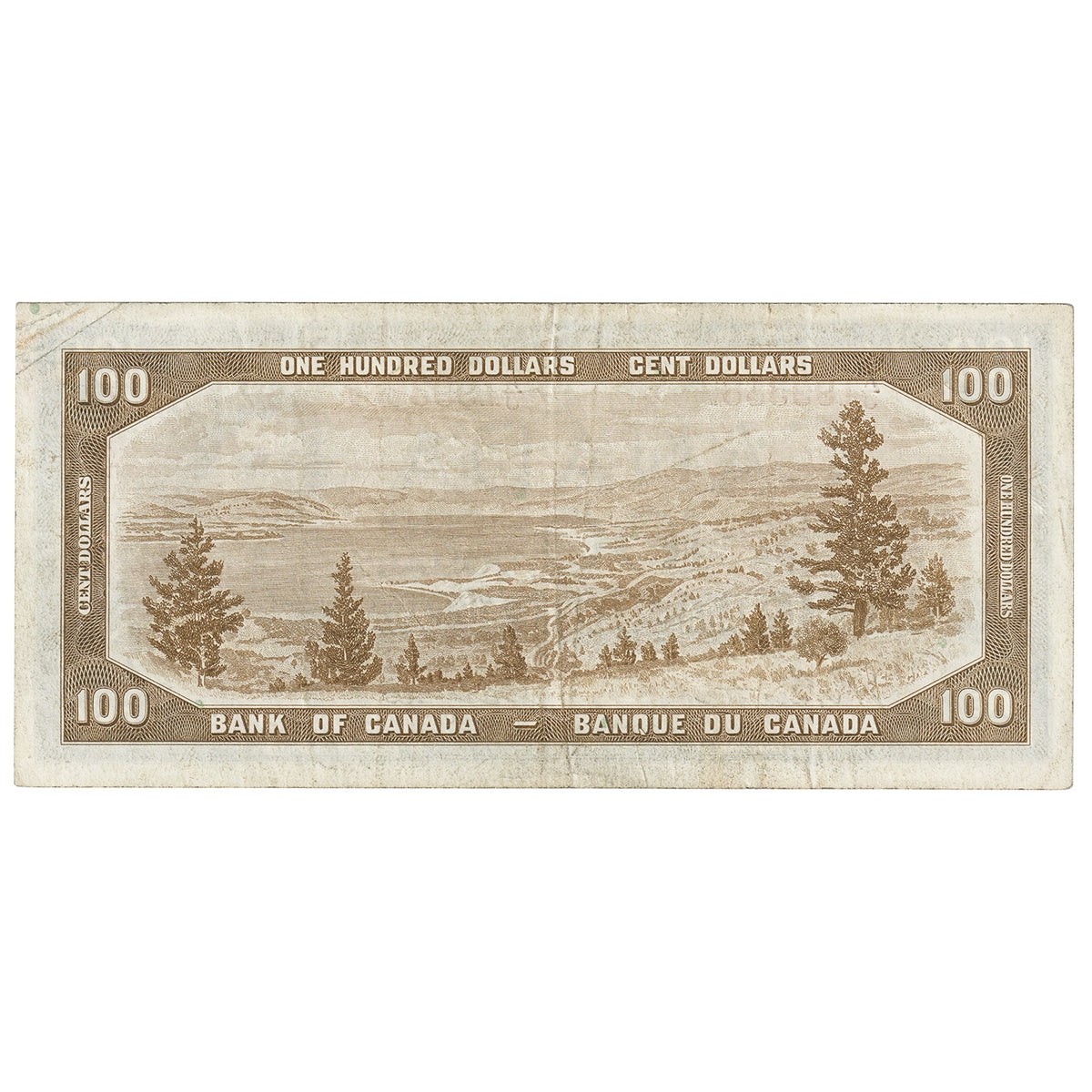 BC-35b 1954 Canada $100 Beattie-Coyne, Devil's Face, A/J, Very Fine (VF20)