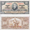 BC-27b 1937 Canada $100 Gordon-Towers, B/J, EF-AU (EF45)