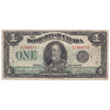 DC-25o 1923 Dominion $1 Campbell-Clark, Black Seal, Group 4, Series E, VG-F