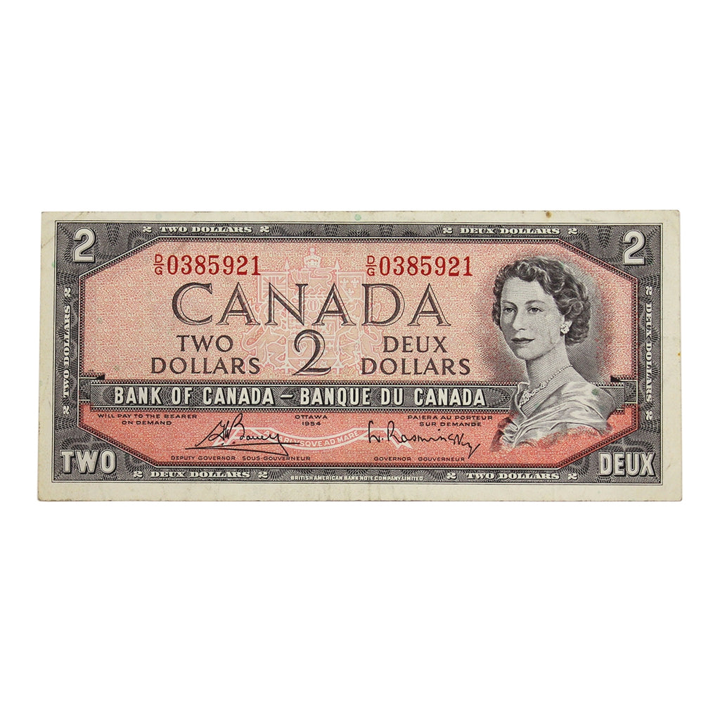 BC-38c 1954 Canada $2 Bouey-Rasminsky, D/G, CIRC