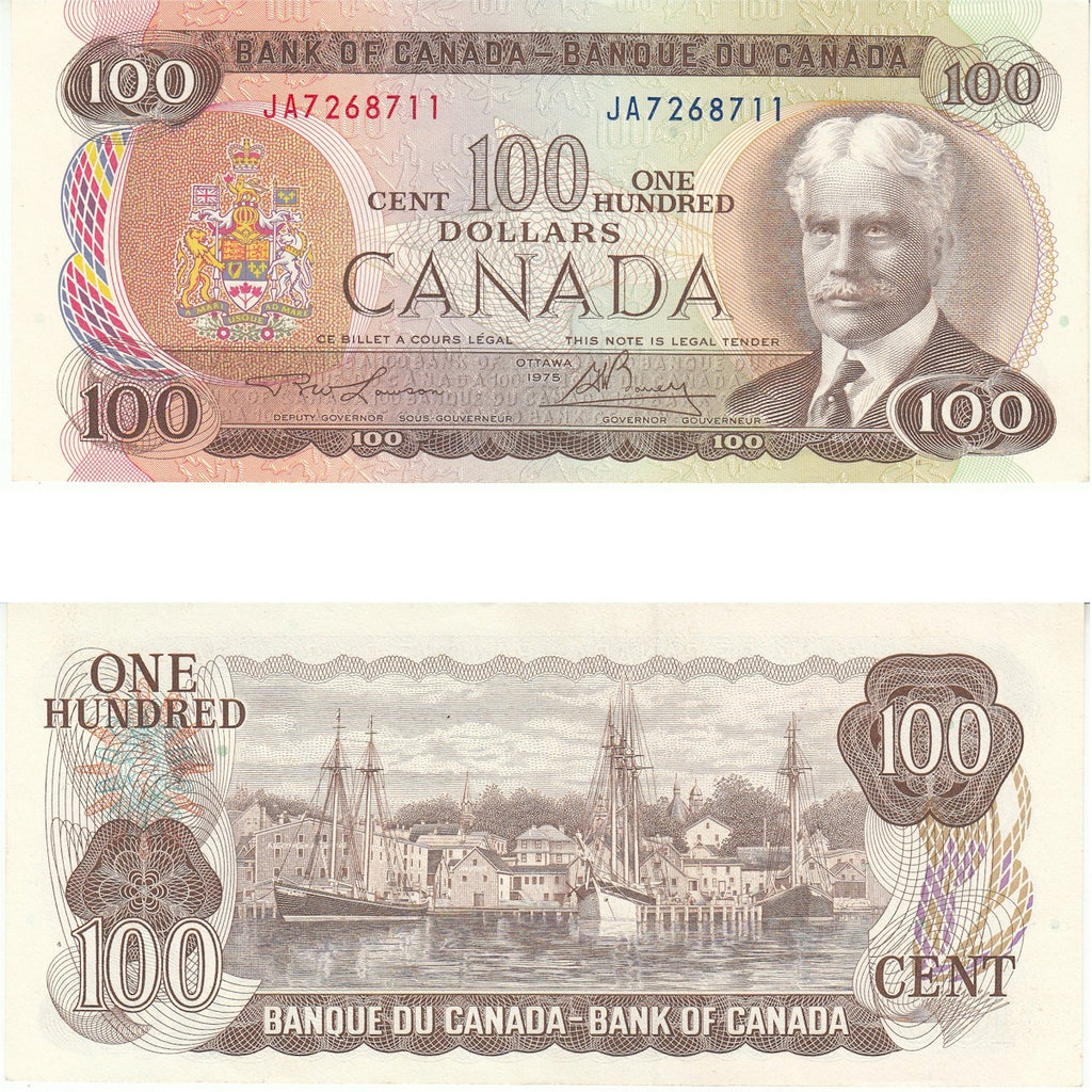 BC-52a 1975 Canada $100 Lawson-Bouey, JA, AU-UNC (AU55)