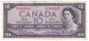 BC-40b 1954 Canada $10 Beattie-Rasminsky, N/T, EF-AU (EF45)