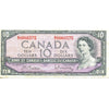 BC-40b 1954 Canada $10 Beattie-Rasminsky, B/V, Very Fine (VF20)