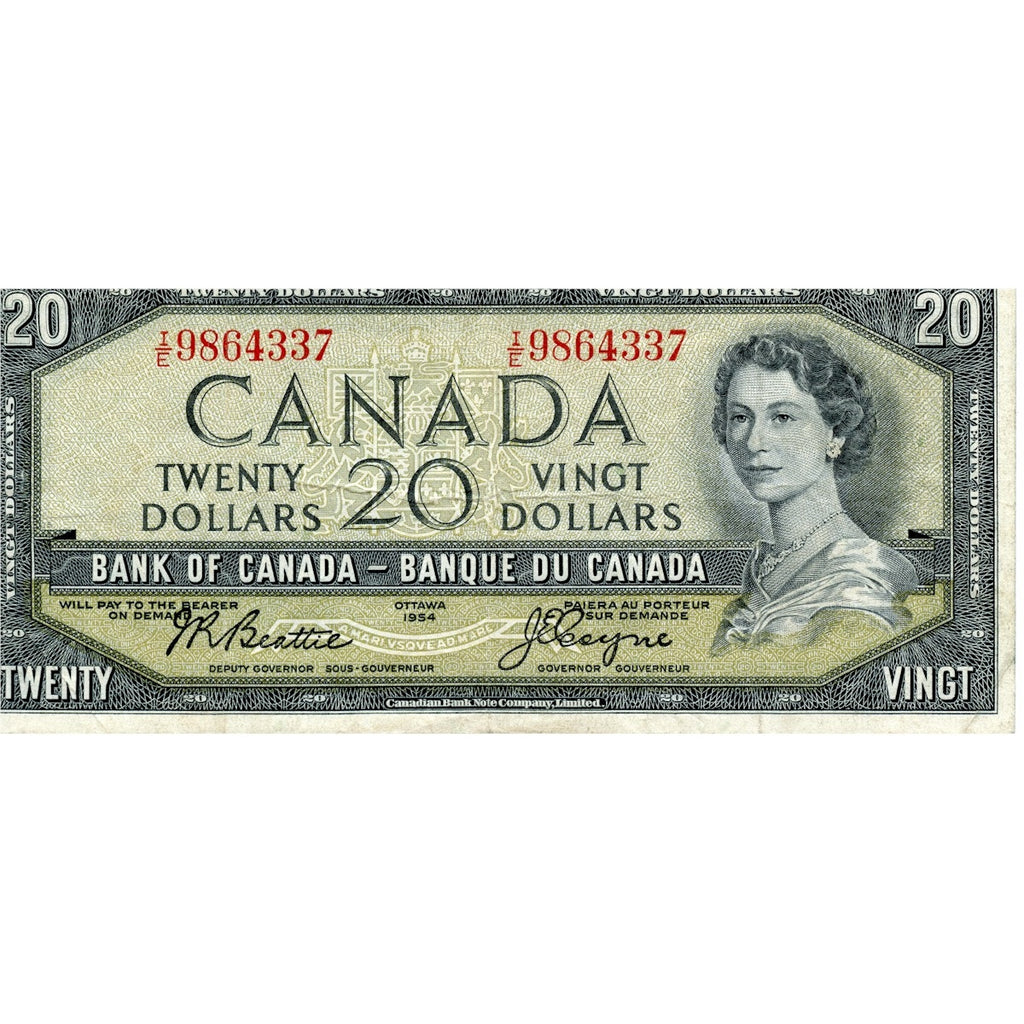 BC-41a 1954 Canada $20 Beattie-Coyne, I/E, Very Fine (VF20)