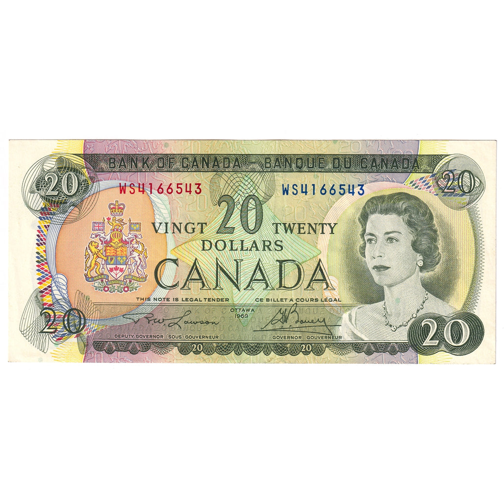 BC-50b 1969 Canada $20 Lawson-Bouey, WS, Extra Fine (EF40)