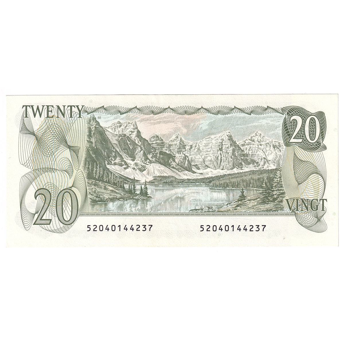 BC-54b 1979 Canada $20 Crow-Bouey, Lithographed, AU-UNC (AU55)