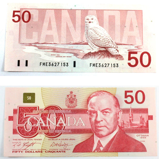 BC-59d 1988 Canada $50 Knight-Dodge, FME, CUNC