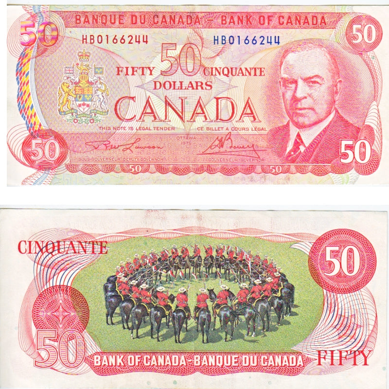 BC-51a 1975 Canada $50 Lawson-Bouey, HB, EF-AU (EF45)