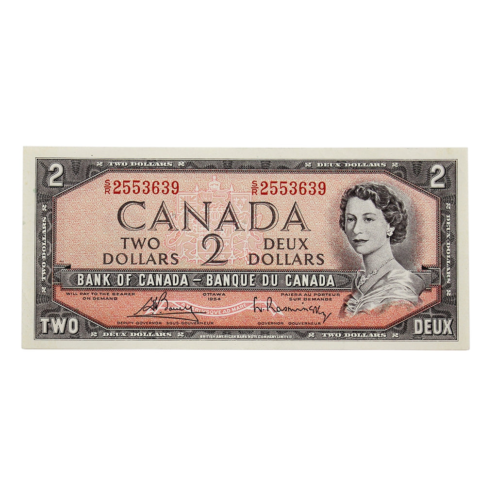 BC-38cT 1954 Canada $2 Bouey-Rasminsky, S/R, Test Note, VF-EF (VF30)