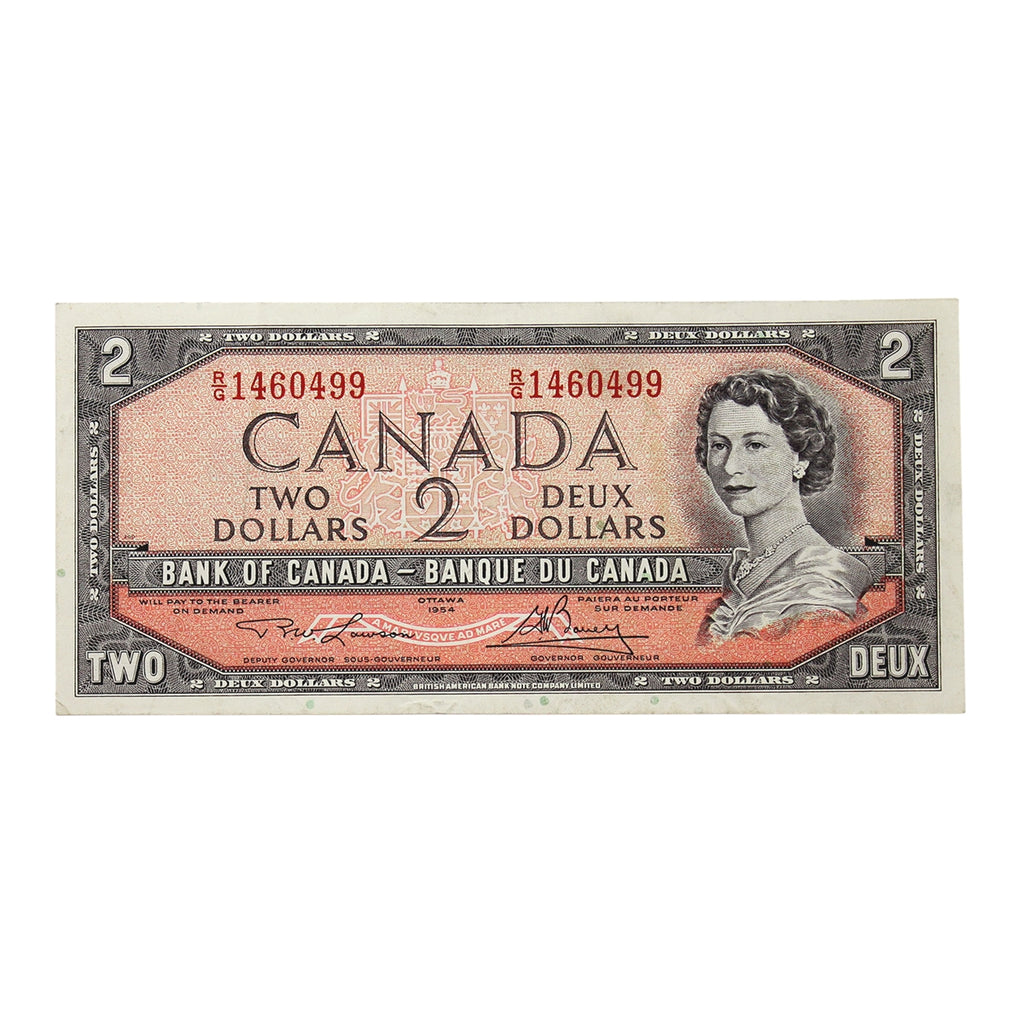 BC-38d 1954 Canada $2 Lawson-Bouey, R/G, CIRC