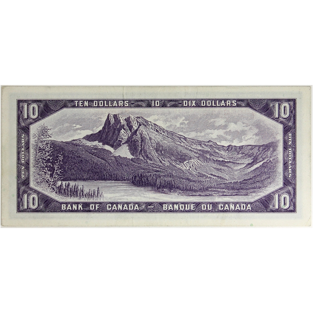 BC-40a 1954 Canada $10 Beattie-Coyne, E/T, Almost Uncirculated (AU50)