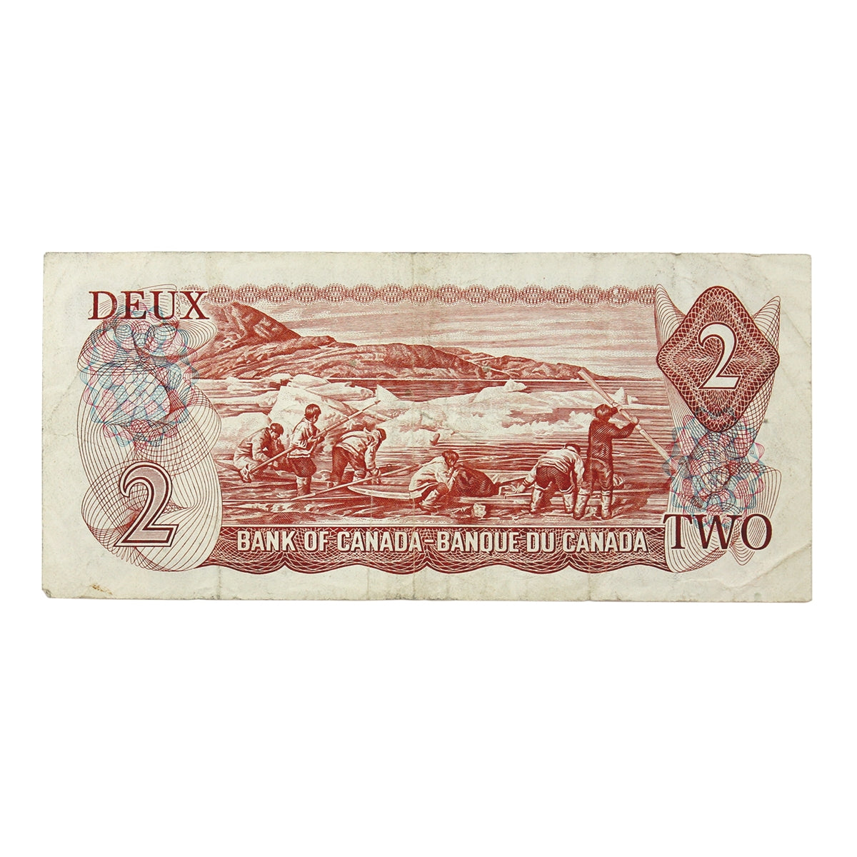 BC-47a 1974 Canada $2 Lawson-Bouey, BC, Modified Tint, CIRC