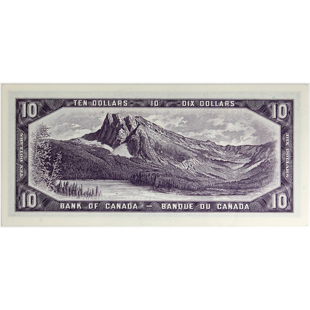BC-40b 1954 Canada $10 Beattie-Rasminsky, F/T, AU-UNC (AU55)