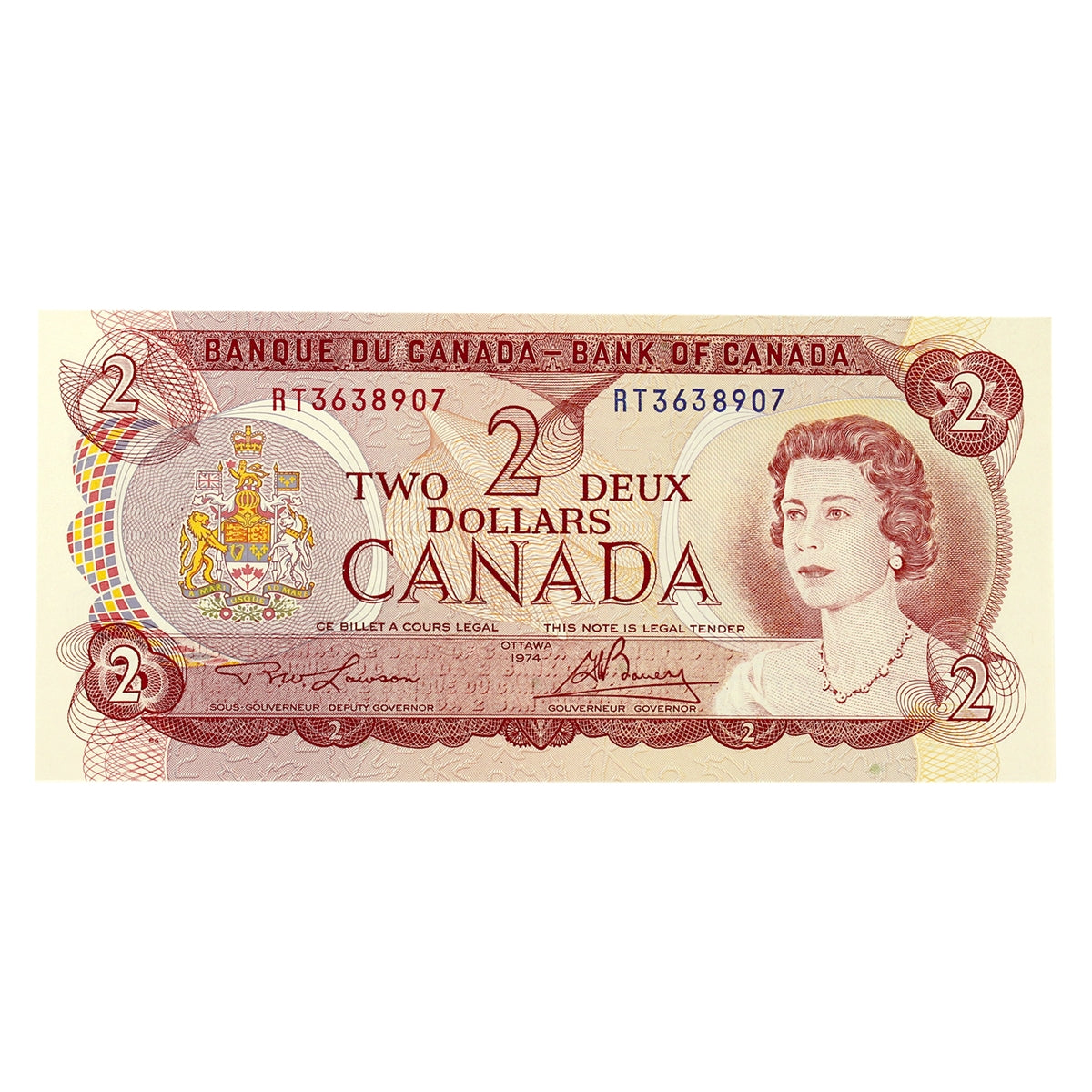 BC-47a 1974 Canada $2 Lawson-Bouey, RT, EF-AU (EF45)