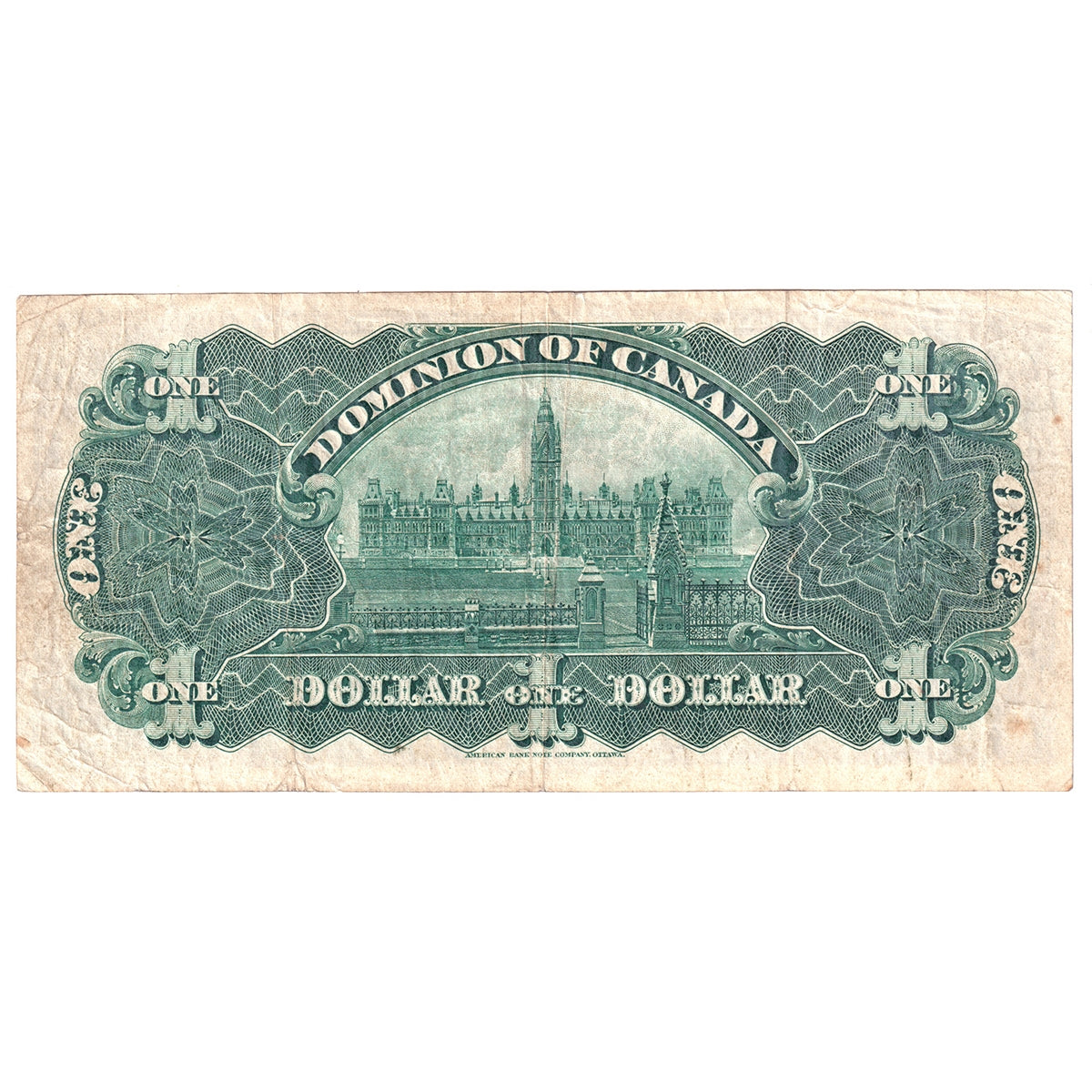 DC-18d 1911 Dominion $1 Various-Boville, Black Line, Very Fine (VF20)