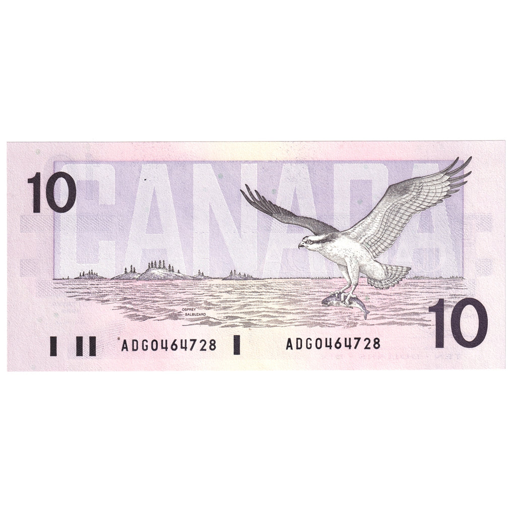 BC-57a 1989 Canada $10 Thiessen-Crow, ADG, Choice Uncirculated (CUNC63)