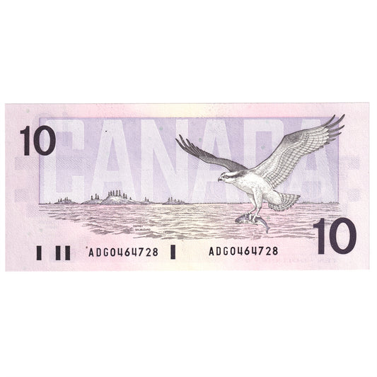 BC-57a 1989 Canada $10 Thiessen-Crow, ADG, Choice Uncirculated (CUNC63)