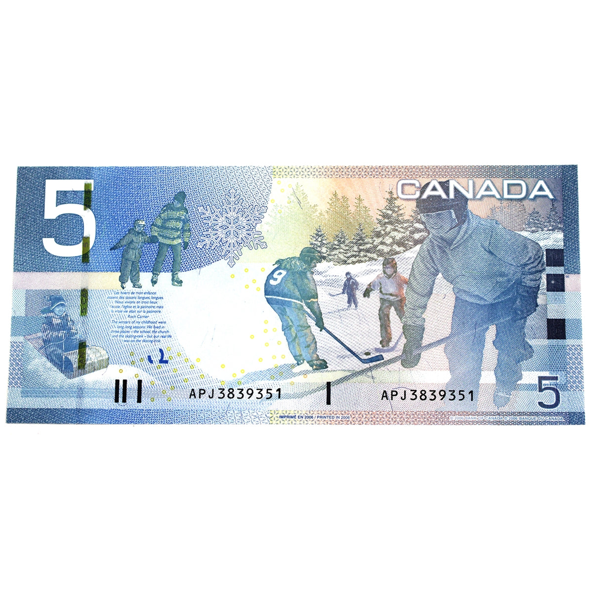BC-67a 2006 Canada $5 Jenkins-Dodge, APJ, Choice Uncirculated (CUNC63)