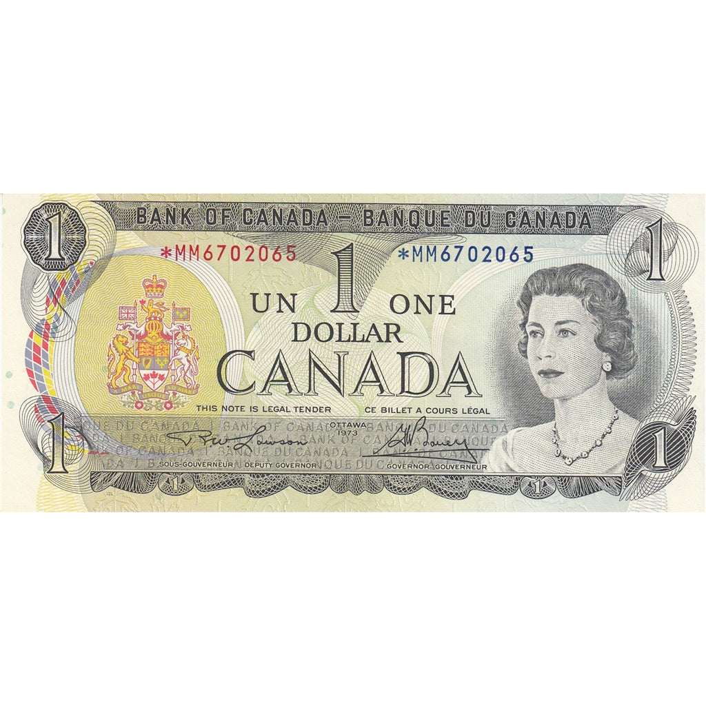 BC-46aA 1973 Canada $1 Lawson-Bouey, *MM, Choice Uncirculated (CUNC63)