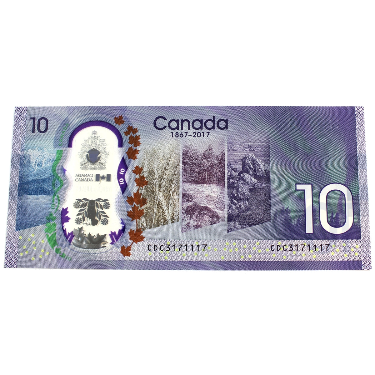 BC-75 2017 Canada $10 Wilkins-Poloz, CDC, Choice Uncirculated (CUNC63)