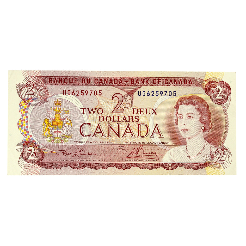 BC-47a 1974 Canada $2 Lawson-Bouey, UG, EF-AU (EF45)