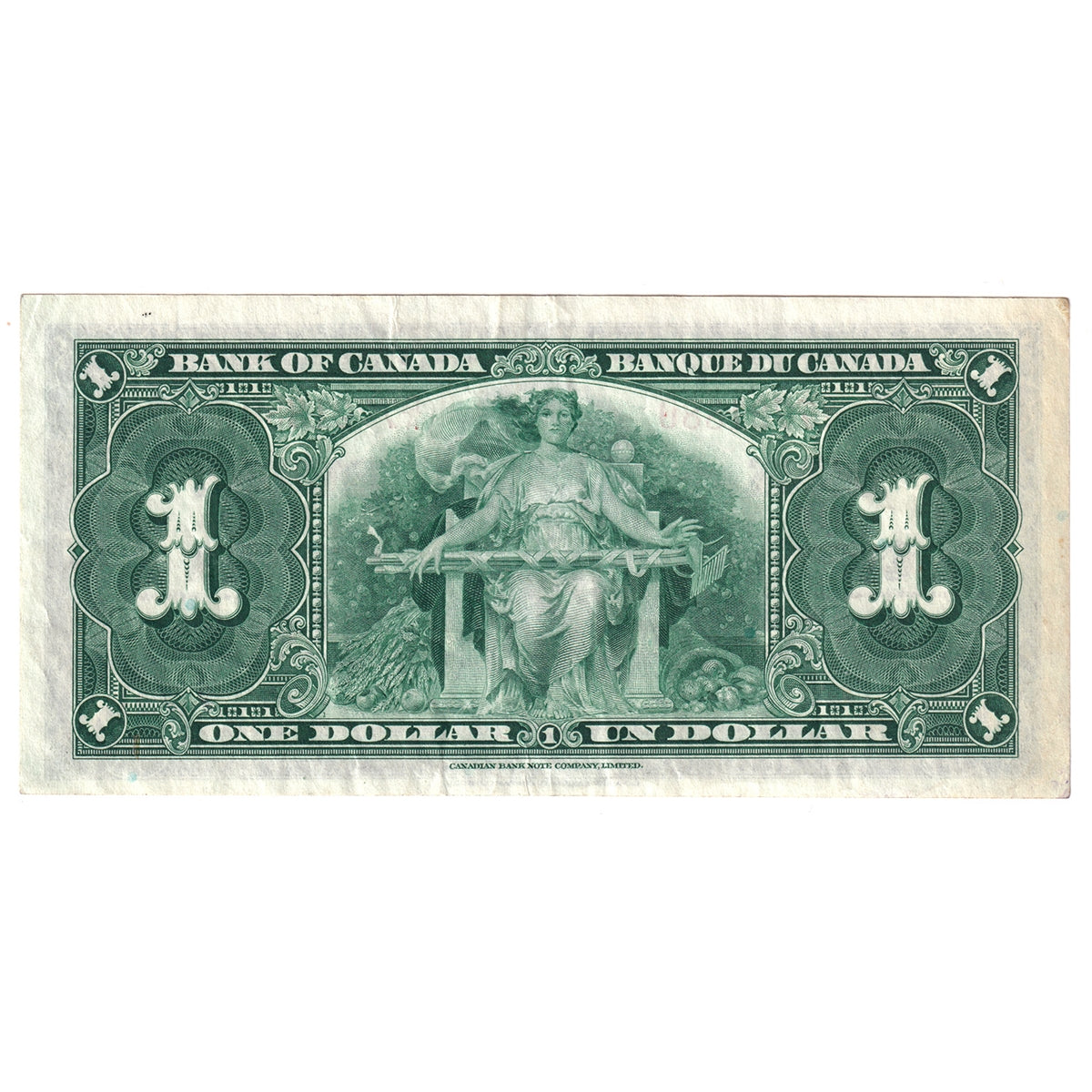 BC-21a 1937 Canada $1 Osborne-Towers, D/A, Extra Fine (EF40)