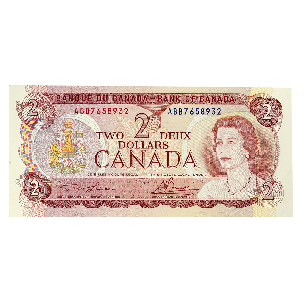 BC-47a-i 1974 Canada $2 Lawson-Bouey, ABB, EF-AU (EF45)