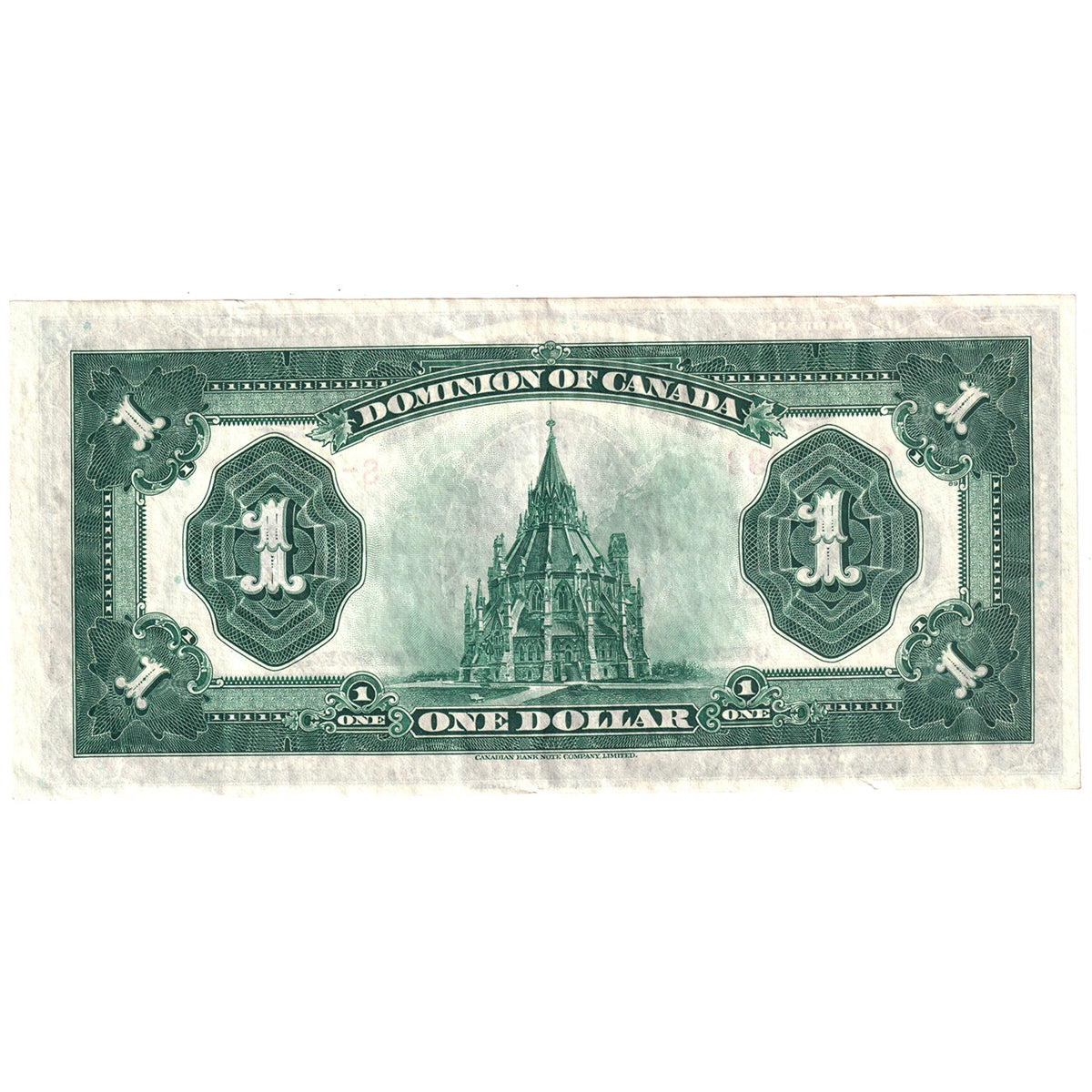 DC-25f 1923 Dominion $1 McCavour-Saunders, Black Seal, Group 2, Series S, Extra Fine (EF40)