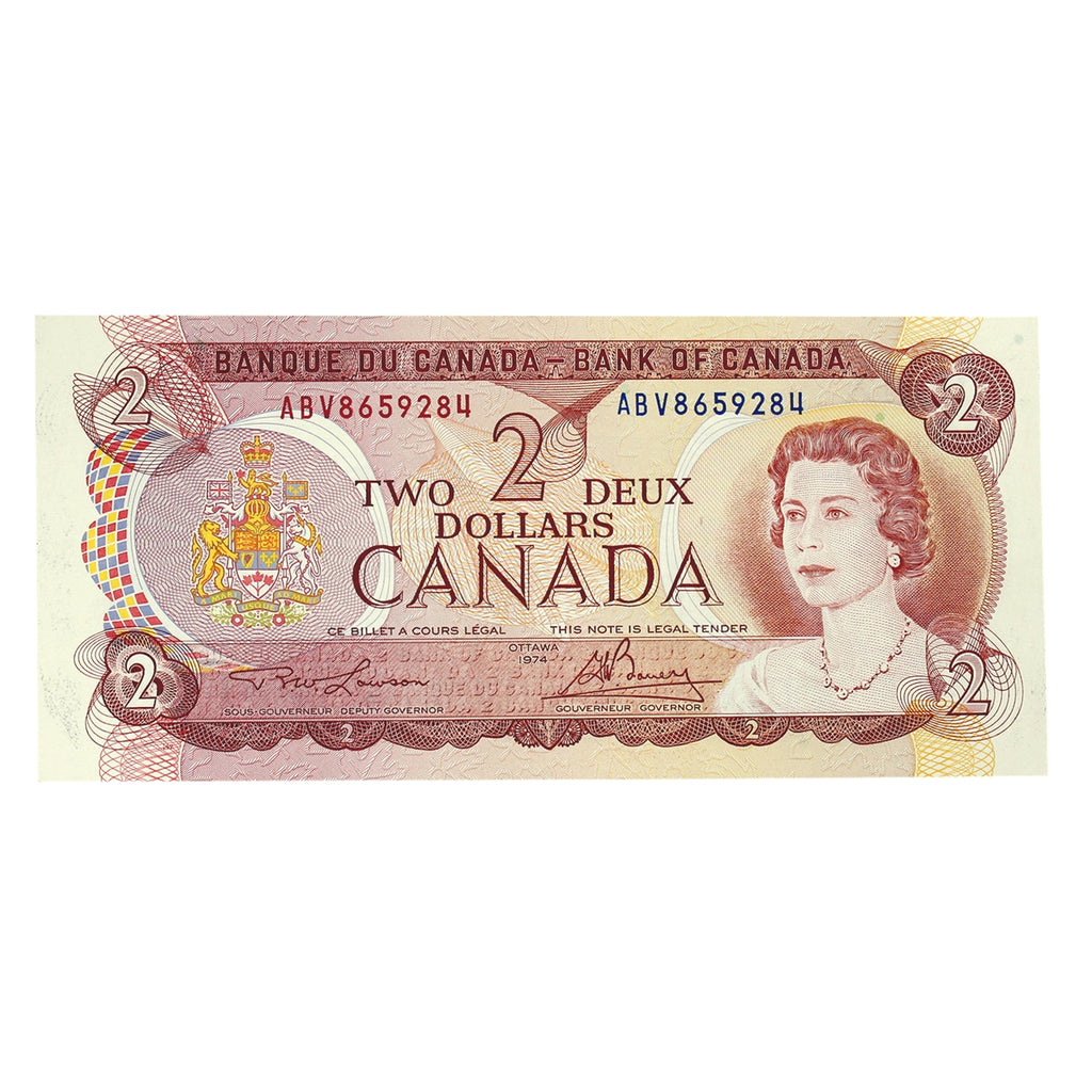 BC-47a-i 1974 Canada $2 Lawson-Bouey, ABV, EF-AU (EF45)
