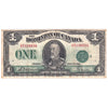 DC-25j 1923 Dominion $1 McCavour-Saunders, Green Seal, Group 2, Very Fine (VF20)