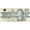 BC-58b-ii 1991 Canada $20 Bonin-Thiessen, ESZ w/o BPN, AU-UNC (AU55)