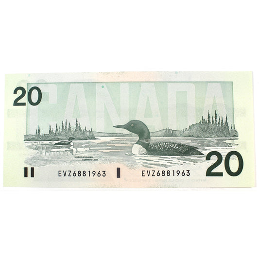BC-58d 1991 Canada $20 Knight-Dodge, EVZ, AU-UNC