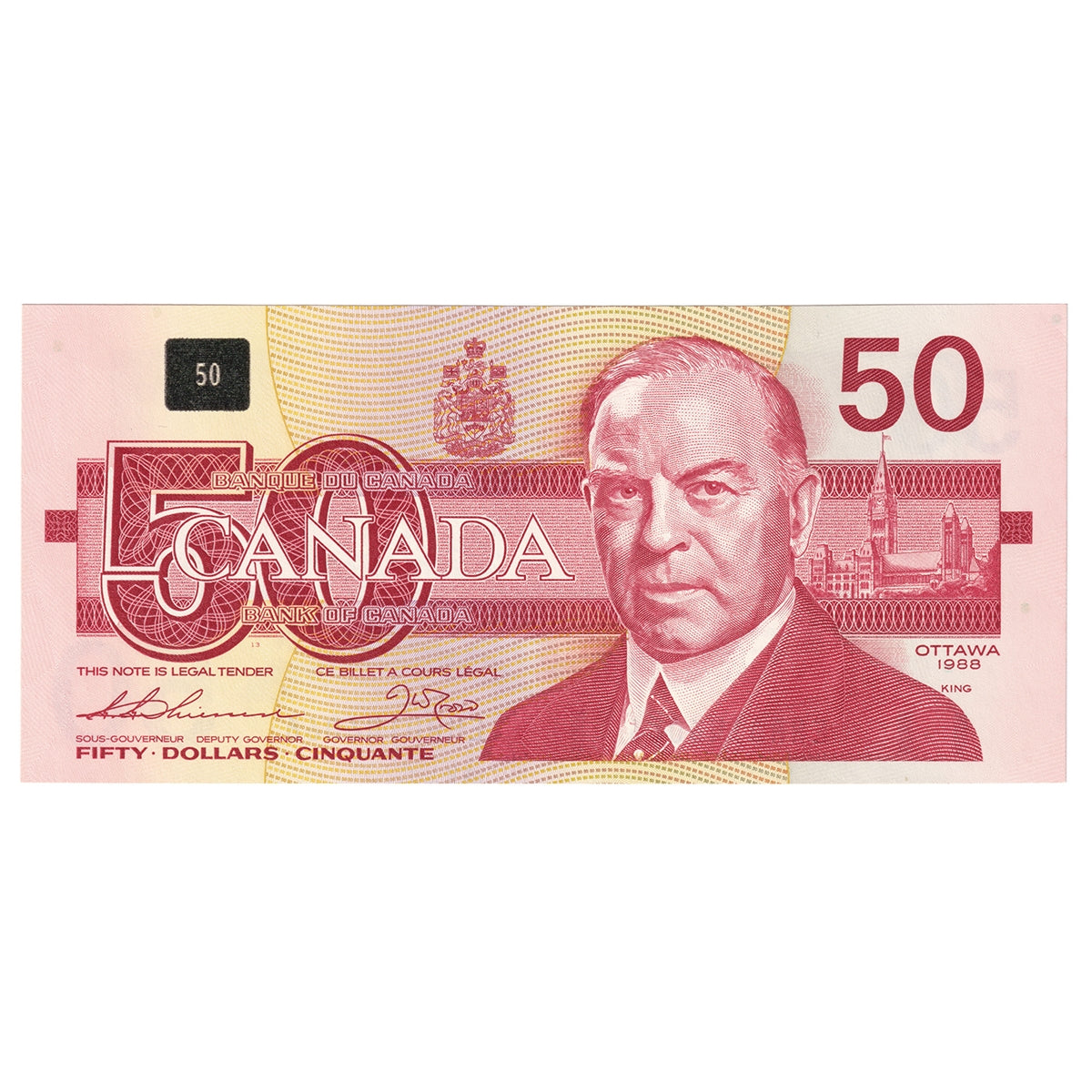 BC-59a 1988 Canada $50 Thiessen-Crow, EHR, Uncirculated (MS60)