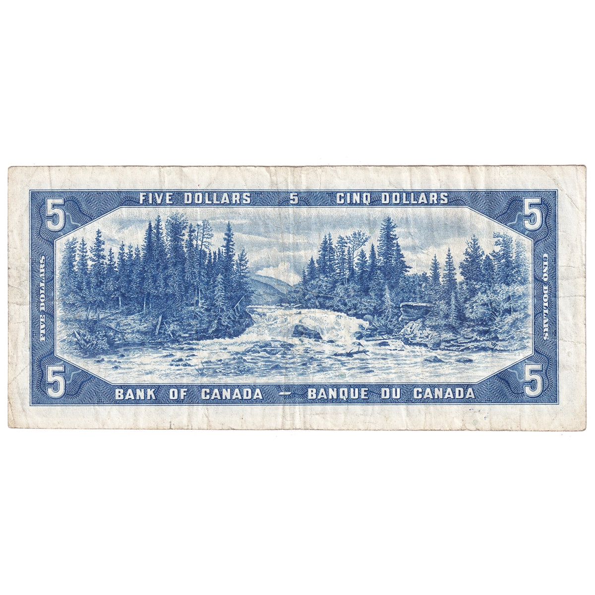 BC-39a 1954 Canada $5 Beattie-Coyne, L/C, Fine (F12)