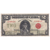 DC-26b 1923 Dominion $2 McCavour-Saunders, Red Seal, Group 1, F-VF