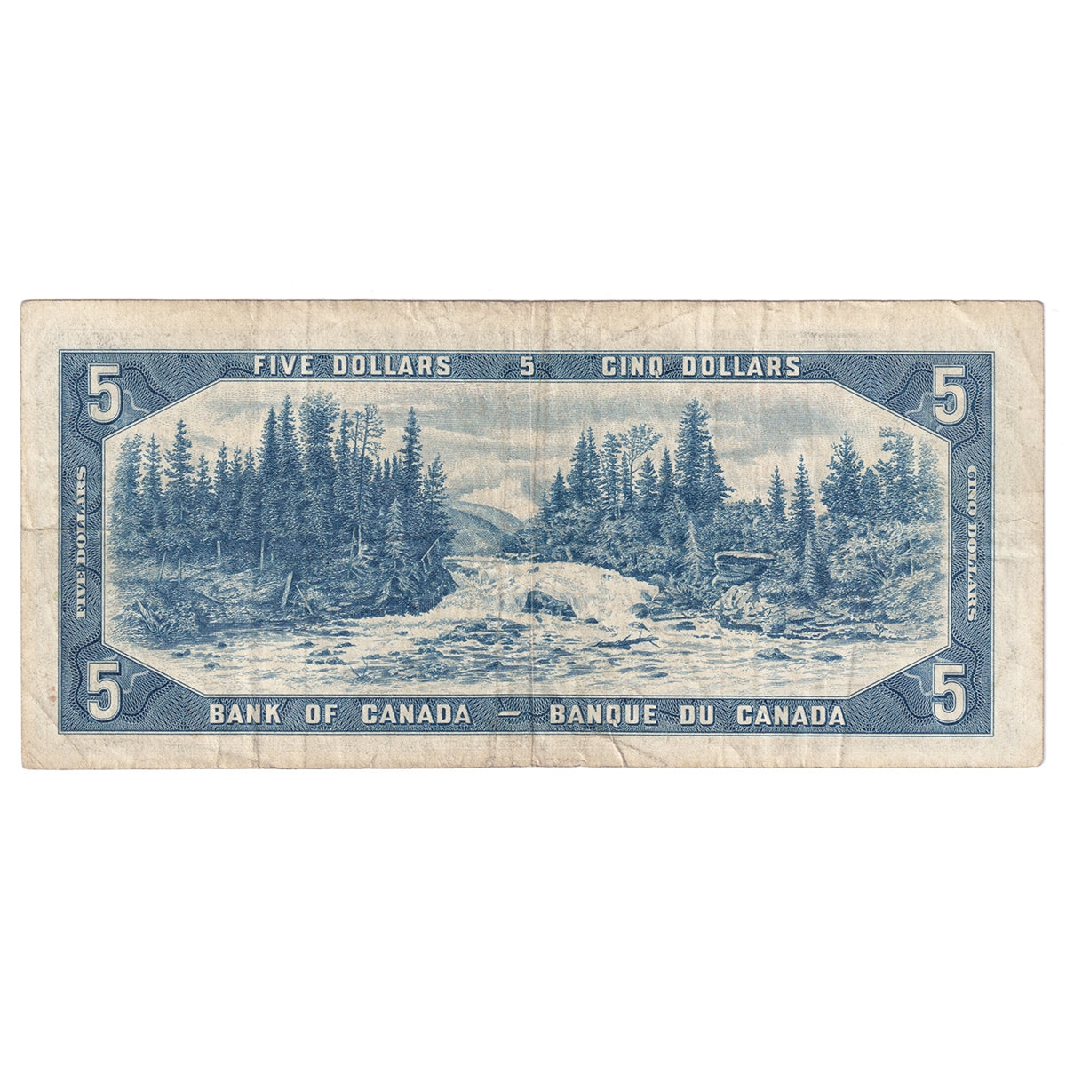 BC-39b 1954 Canada $5 Beattie-Rasminsky, E/S, Fine (F12)