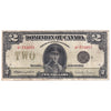 DC-26j 1923 Dominion $2 Campbell-Sellar, Black Seal, Group 3, Series U, F-VF (F15)