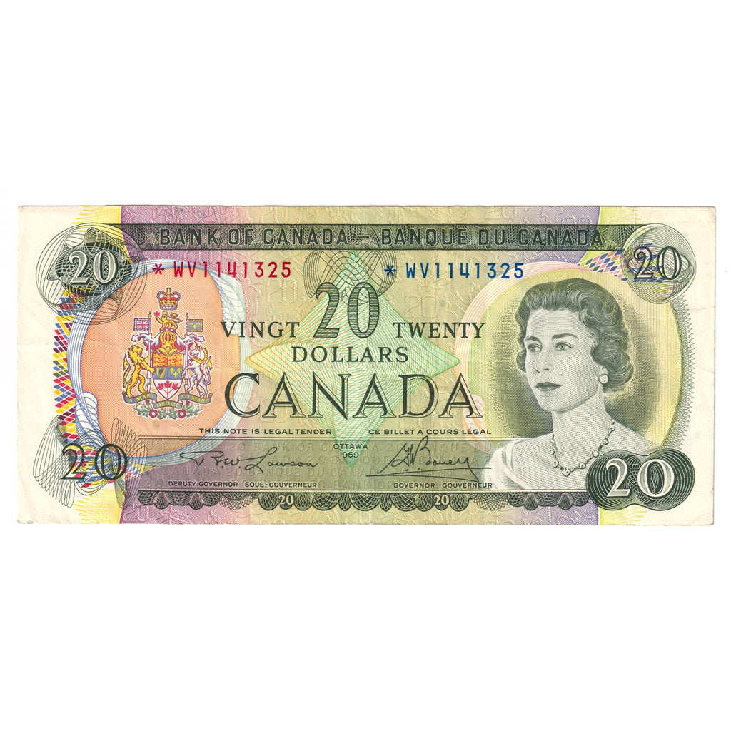 BC-50bA 1969 Canada $20 Lawson-Bouey, *WV, VF