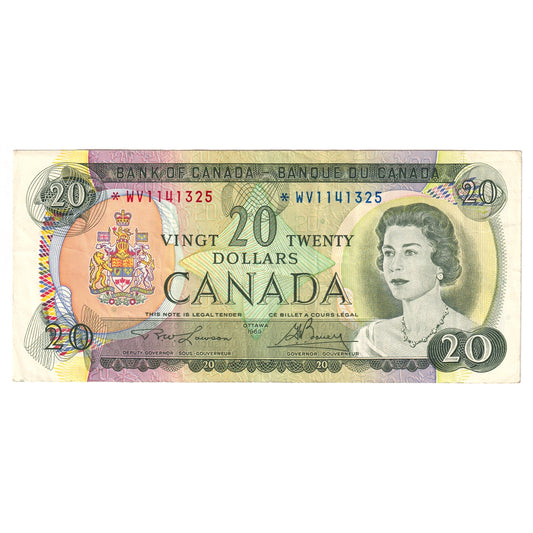 BC-50bA 1969 Canada $20 Lawson-Bouey, *WV, VF