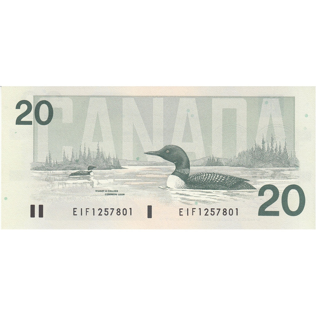 BC-58a 1991 Canada $20 Thiessen-Crow, EIF, Choice Uncirculated (CUNC63)