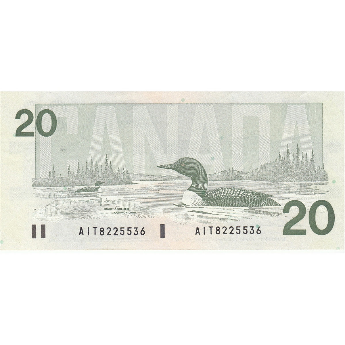 BC-58a-ii 1991 Canada $20 Thiessen-Crow, AIT, Almost Uncirculated (AU50)
