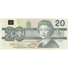 BC-58a-ii 1991 Canada $20 Thiessen-Crow, AIT, Almost Uncirculated (AU50)