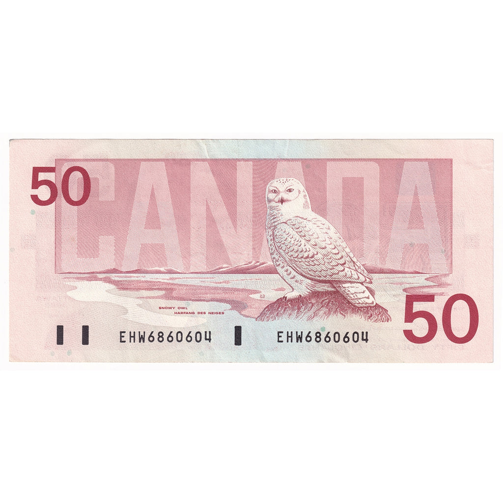 BC-59a 1988 Canada $50 Thiessen-Crow, EHW, Almost Uncirculated (AU50)