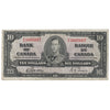 BC-24b 1937 Canada $10 Gordon-Towers, W/D, VG-F